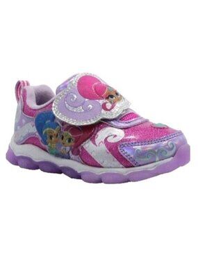 Nickelodeon Shimmer and Shine Size 7 Sneakers Athletic Light-Up Pink Purple Shoe